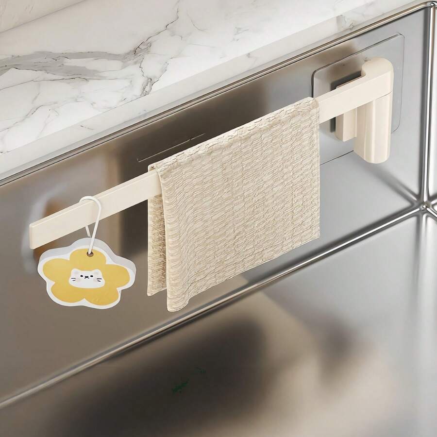 1 pieza Estante de almacenamiento de cocina, soporte giratorio para paños de platos, para toallas, cepillos, almacenamiento de joyas, adecuado para cocina, encimera, gabinete, baño - Multicolor - Ver 1
