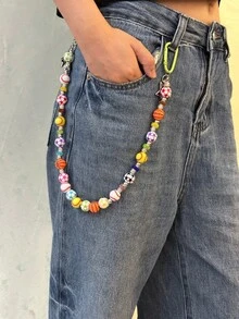 Original DIY Colorful Football Pants Chain Fashionable Men And Women Accessories Y2K Hip-Hop Jewelry Party Holiday Gift Product Color Randomly Sent - Multicolor - View 3