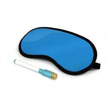 Aquarius DIY Sleep Eye Mask Blue Write Your Message With Pen & Eraser Travel Accessory - Blue - View 1
