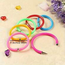2pcs/1pc Random Color Bracelet Ballpoint Pen Set, Portable Bracelet Ballpoint Pen, Creative Office And Outdoor Sports Enthusiast Stationery, Party Gift, Halloween Gift, Christmas Gift, Back To School - Multicolor - View 2