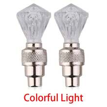 Bicycle Valve Cap Light, LED Warning Light For Mountain Bike, Night Cycling Accessory, Rear Bicycle Light. - White - View 6
