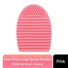 Envie Silicone Egg Makeup Sponge Scrubber Brush Cleaner Pink Reusable Tool - Pink - View 1