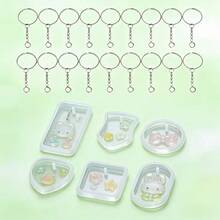 6/15/24pcs Crystal Resin Molds DIY Customizable Niche Jewelry Pattern Ornaments, Keychain, Backpack Pendant, Suitable As Gift - Mould - View 1