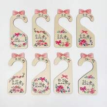 1 Set Baby Closet Dividers, Wooden Baby Clothing Classification Labels, Monthly Age Organizer Hanging Tags NB‑24M+ - Multicolor - View 4