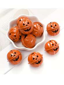 5pcs Metal Halloween Pumpkin Bells - Handmade Bell Hanging Decor, Orange & Black Jack-O'-Lantern Design, Suitable For DIY Crafts, Pet Collars, Home Party Decoration, Keychain Accessories, Ghost Party Accessories, Halloween, Thanksgiving, Harvest Festival Gift Pendants - Multiple Styles - View 10