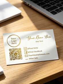 20/50/100pcs Customized Cards, Customized Greeting Cards, Customized QR Codes, Customized Payment, Customized Coupons, Customized Event Cards, Customized Counter Cards, Birthday, Party, Holiday, Wedding, Confession, Table Signs - QR Code Business Card - View 7