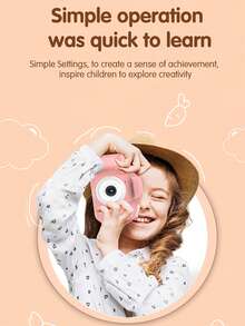 Children's Camera Toy Birthday Gift Fun Magic HD Mini Colorful Frame Cartoon Kids Selfie Toy Vlog Digital Video Recording Photo Camera - Multicolor - View 7
