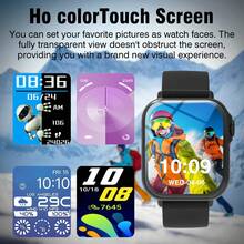 Este reloj inteligente unisex popular cuenta con las siguientes funciones: respuesta de llamadas, alertas de mensajes, control de música, obturador de cámara remoto, conteo de pasos, seguimiento de calorías, múltiples modos deportivos, reloj despertador, notificaciones de llamadas entrantes y mensajes, compatible con sistemas Android e iOS. - Multicolor - Ver 4