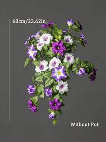 Kmitang 48-60cm 人造植物藤蔓 假牽牛花 吊掛植物 絲綢仿真木蘭葉 壁掛攀緣植物 熱帶波斯假實感植物葉片 用於居家 店鋪 花園裝飾 不含盆 1件裝 - 彩色 - 查看 13