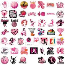 50pcs Sports Basketball Pink Fun Cartoon Creative Cute Decorative Desktop Guka Stickers For Women - Women's Basketball - 1991 - View 4