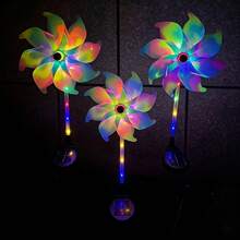 Solar Powered Wind Rotating Windmill Light, Solar Driven Rotating Projection Light IP65 LED Color Changing Outdoor Lawn Stake Light, Garden Yard Patio Pathway Landscape Decorative Light, Christmas Holiday Party Gift Light - Solar Windmill - View 10