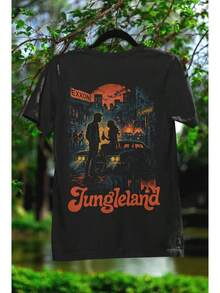 Camiseta de Bruce Springsteen Jungleland, Camiseta Clásica de Rock n Roll de los 70, Mercancía de Concierto de la Banda E Street - Negro - Ver 1