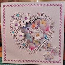 1pc Floral Metal Embossing Heart-Shaped Template, DIY Scrapbook Embossing Template, Handmade Greeting Card Decoration Embossing Mold, Gift Card Handmade - Heart - View 4