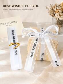 5/3/1 Roll White Chiffon Ribbon, Party Gift Wrapping Ribbon, Baby Shower Supplies, Back To School Supplies, Party Supplies, Wedding Decor, Holiday Party And Wedding Decor, 60 Inches Long, Suitable For Balloon Decoration, Sewing, Floral DIY And Gift Wrapping - Multicolor - View 4