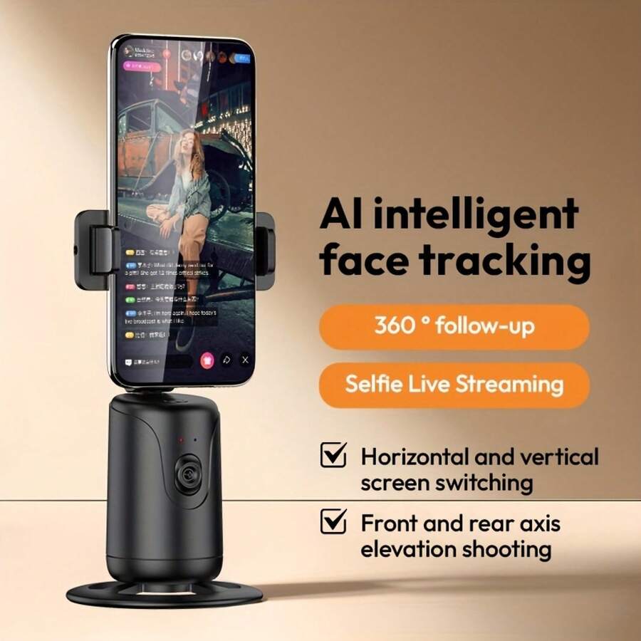 AI Face Tracking Tripod With Gesture Control And Remote Selfie Stick – Foldable Smart Photography Stand, No App Required, AI Tracking, Long Battery Life, Suitable For Phones And Cameras, Vlogging, Live Streaming, Travel Photography - View 1