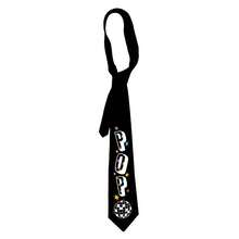 Pop Star Skinny Satin Tie 58cm 14 Colours Concert Look - Black - View 1