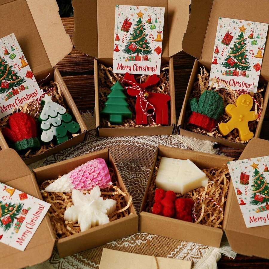 Christmas Holiday Gift Set. Shaped Scented Candles, Home Decor Figurines - 1PC - View 1