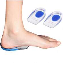 8/6/4/2pcs Soft Silicone Heel Pads, Neutral Style, Transparent, - Blue and White - View 2