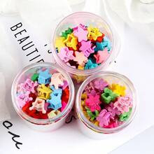 20 50 Unidades Pinzas de Flores Coloridas para Niños y Niñas, Pequeñas Horquillas de Dibujos Animados, Accesorios para el Cabello - Negro - Ver 10