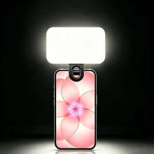 1 pieza Luz de selfie portátil, Luz de relleno con clip, Adecuada para cámara de teléfono, Luz LED con clip, 3 modos de iluminación/Temperatura de color dual, Luz de maquillaje recargable, Linterna multifunción, Adecuada para portátil/teléfono/tableta/videollamada/maquillaje/luz de relleno fotográfico, Adecuada para selfie y transmisión en vivo, Iluminación portátil, Nuevo estilo RGB de color completo - A - Ver 13