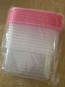 15 piezas de recipientes de almacenamiento de alimentos de plástico transparente con tapas azules - Apilables, reutilizables, ideales para la organización de la cocina - Adecuados para granos, carnes, frutas y verduras - Aptos para lavavajillas y microondas - Multicolor - Ver 12