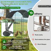 BingoPaw Large Metal Chicken Run Coop Walk-In Poultry Duck Pen Garden With Waterproof Cover - View 11