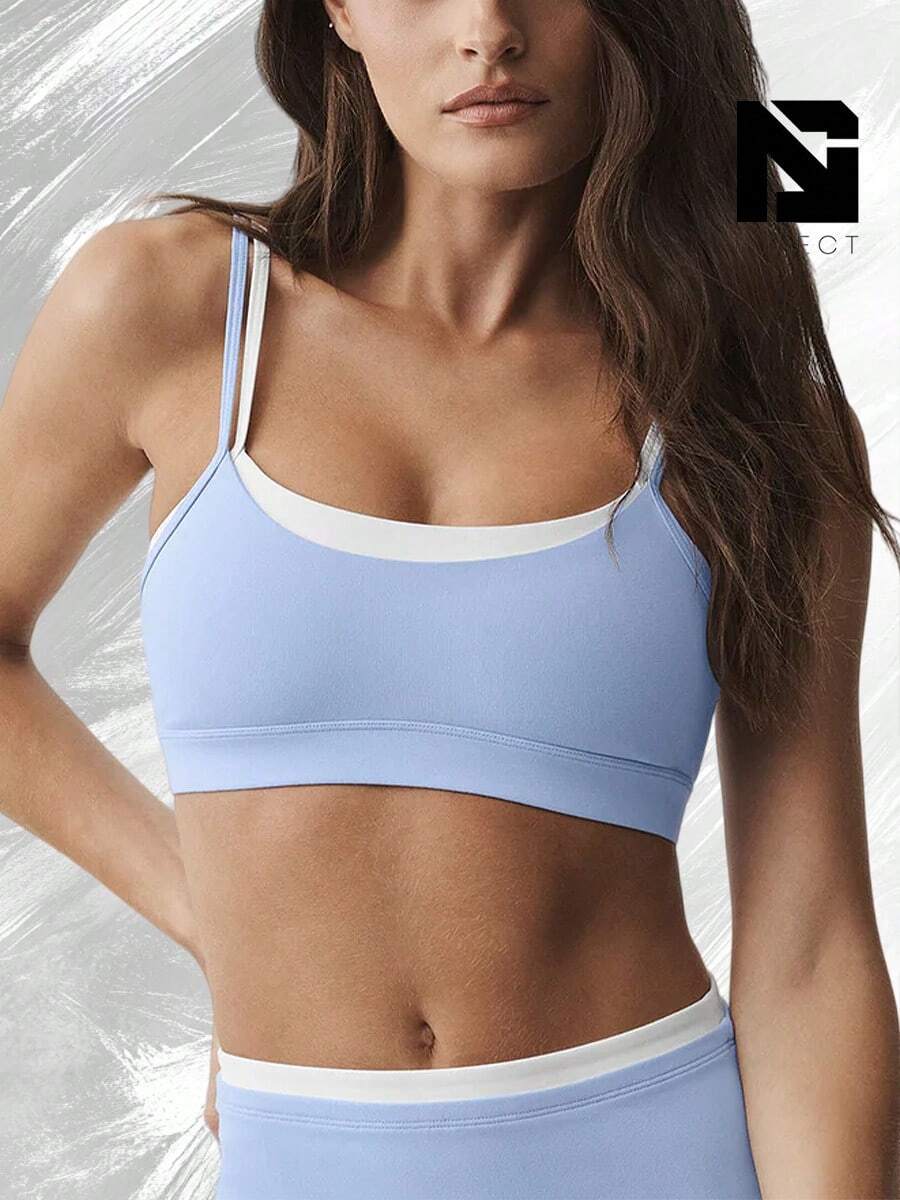 Airbrush Double Up Bra - Light Provence Blue/White - View 1