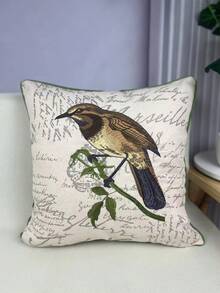 LCUHPCL 1pc American Country Vintage 3D Bird Throw Pillow Cover, Suitable For Bedroom, Living Room, Party And Various Environments - Multicolor - View 5
