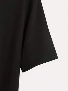 Camiseta casual de algodón para hombre con estampado de tenis, de manga corta y cuello redondo, ropa masculina, camiseta de algodón 100% cómoda, casual y transpirable de 180g. - Negro - Ver 4