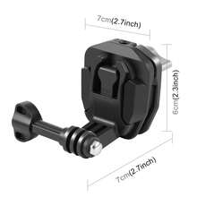 PULUZ 機車擋風玻璃運動攝影機固定夾，相容 Hero12 Black / Osmo Action 4 / X4 / Ace Pro 及其他運動攝影機（黑色） - View 4