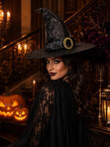 Oxford Stoff Hexenhut Halloween Kostüm Accessoire Hexenhut Hexenhut Hexenhut - A - Übersicht 7