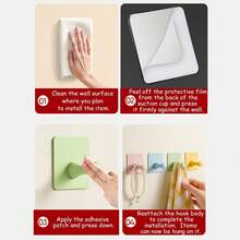 4pcs Hook Set, Designed For Bathroom And Kitchen, Perfect For Hanging Bathrobes, Coats And Hats. These Modern Hotel Style Hooks Are Ideal For Home, Spa Or Commercial Use, And Easy To Install - A - View 7