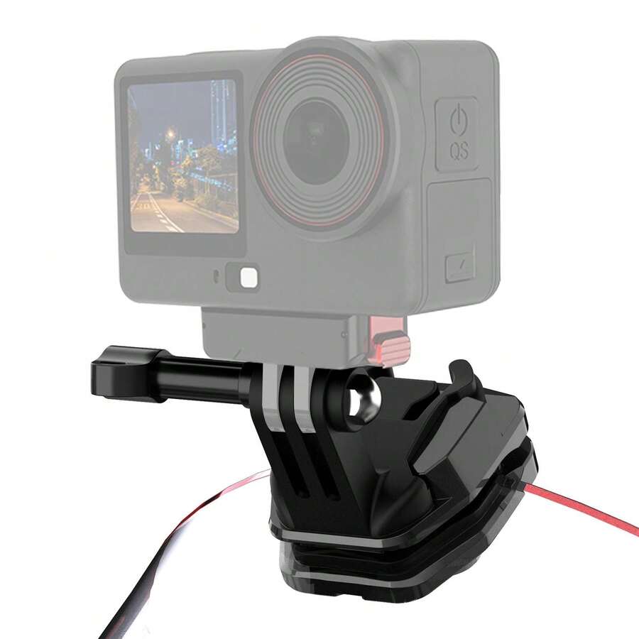 PULUZ 機車擋風玻璃運動攝影機固定夾,相容 Hero12 Black / Osmo Action 4 / X4 / Ace Pro 及其他運動攝影機(黑色) - View 1