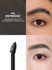 JUDYDOLL LOCK&LIFT Gel para Sobrancelha com Cor, Cabeça de Pincel Ultrafina, Longa Duração, Espessante, Sobrancelha Selvagem, Formato Natural e Cheio - #05 ESPRESSO - Visão 3