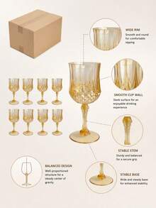 10/5/1 Set High-Quality Champagne Glasses, Crystal Textured Wine Glasses, Suitable For Holiday Parties, Gatherings, Family, Friends, Ramadan Events, Company Team Building, Back To School Season - View 6