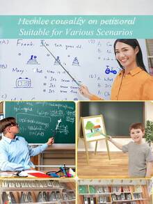 Telescopic Teacher Pointer, Retractable Finger Indicator, Foldable Telescopic Handheld Teaching Aid For Schools, Available In Black, Pink, White And Other Colors - Multicolor - View 5