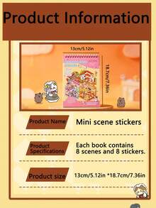 8 Types/Book Scene Sticker Book, DIY House Stickers, Includes 8 Materials, 8 Scenes, Comes With Tweezers, Storage Landscape Stickers, Scenery Stickers, Craft Stickers, Craft Sorted Small House Scenes, Reusable, Back To School Gift Set, Holiday Gift, New Year Gift - B - View 9