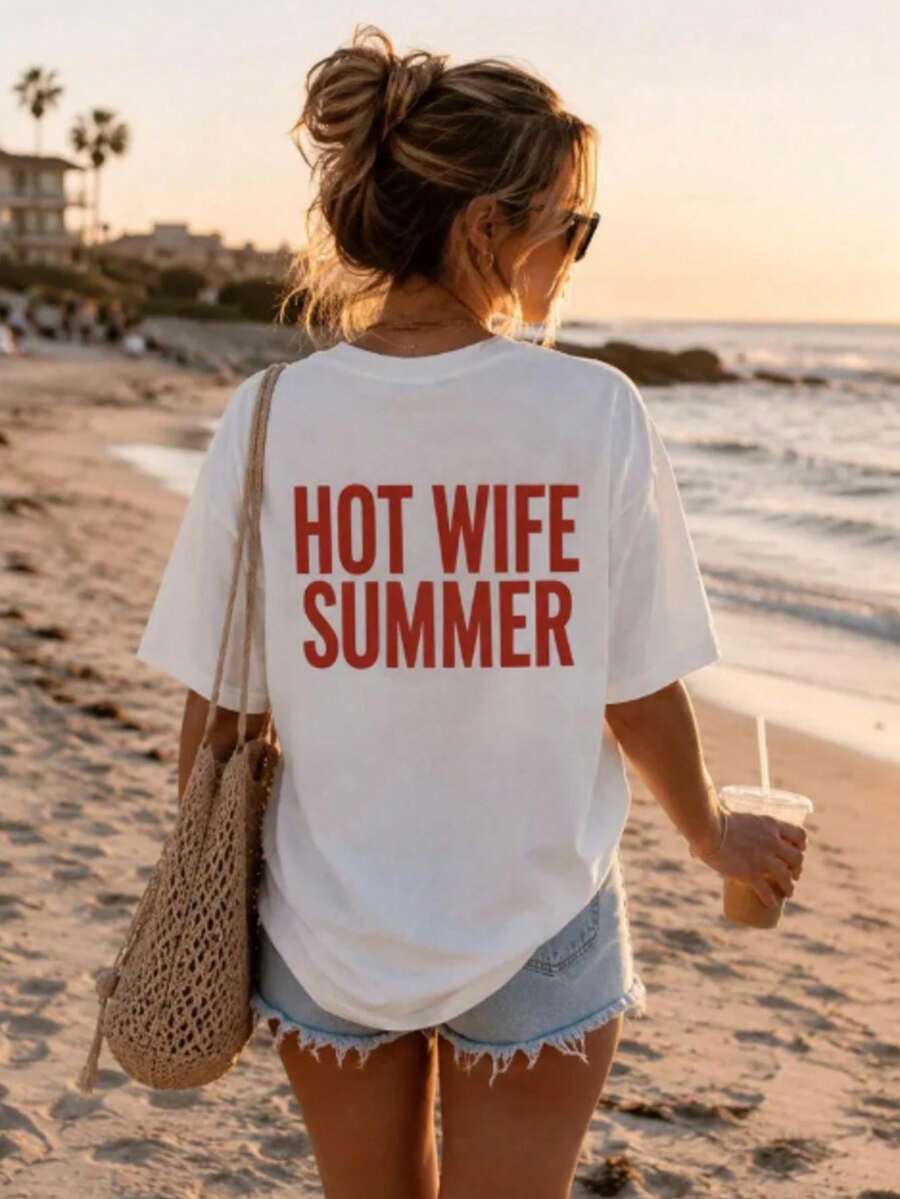 Soft 100% Cotton Summer T-Shirt For Wife - Funny Newlywed T-Shirt | Bachelorette Party T-Shirt | Honeymoon Top | Bride Era2026 - Co T-Shirts - 白色 2 - 查看 1