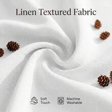 1pc/2pcs, White Japanese Retro Faux Linen Kitchen Curtains, Made Of Soft And Thick Polyester Fabric, Provides Natural Light Filtration And Privacy Protection, Washable, Suitable For Kitchen, Bedroom, Living Room, Office, RV And Bay Window. - White - View 6