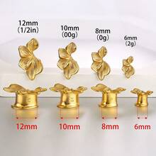 2pcs Asymmetrical Flower Saddle Ear Gauges 316L Stainless Steel Ear Hole Expander Cartilage Stretchers Body Piercing Jewelry Earrings Fashion Unisex - 1781 - View 2