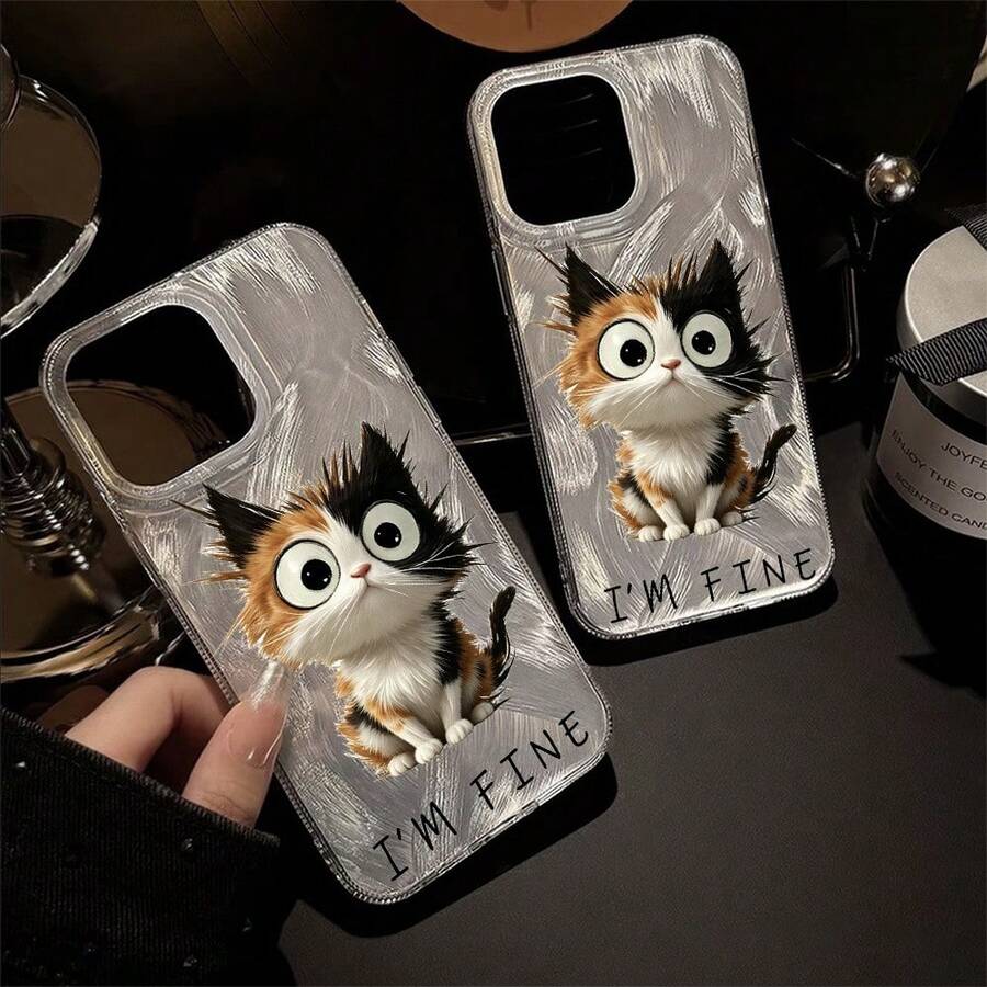 1 pieza Funda con borde TPU suave + respaldo PC+PET, marco de cámara transparente, respaldo con degradado tipo pluma, bordes blandos antiimpactos, diseño único y alta apariencia, compatible con iPhone y Galaxy, versátil para todo look, antiarañazos y tacto cómodo MXYSK779 - YSK-XYM-MXYSK779 - Ver 1