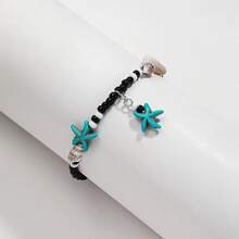 Tobilleras de concha de estrella de mar para mujer, tobillera Bohemia, pulsera de cuentas de arroz para pierna, cadena de pie hecha a mano, joyería Bohemia, sandalias, regalo - AK24Y0031-3 - Ver 4