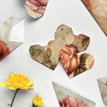 12 Sheets Vintage Rose Floral Scrapbooking Paper - Single-Sided Decorative Floral Handmade Paper, Suitable For Scrapbooking, Card Making, Junk Journals, Photo Albums And DIY Projects - Multicolor - View 6