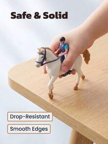 1pc Large Hollow Plastic Horse Model Toy, Farm Animal Toy For Children's Educational Recognition, Halloween Christmas Decoration Gift, Realistic Static Simulation Horse Model Toy, Children's Animal Recognition Toy, Horse Ranch Scene Decor Horse Toy, Farm Animal Toy - Multicolor - View 5