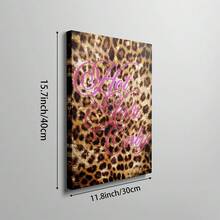 1件 Y2K 豹紋壁畫 Hot Girls Only 粉色霓虹印花帆布畫 美學豹紋動物圖案海報 女孩臥室大學宿舍房間裝飾 無框/有框/木製海報掛架 - 圖案 - 查看 18
