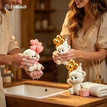 Cubulo 2件組 3D可愛熊矽膠翻模模具套組，柔軟不沾模具，適用樹脂、蠟、石膏，適合DIY蠟燭與手工皂製作，易脫模可重複使用，適合夏季、情人節、生日，室內居家裝飾手工禮物 - 套裝 - 查看 6