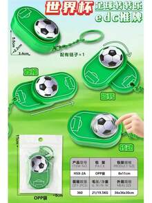 2026 World Cup Football Spinner EDC Push Slider Keychain Magnetic Fidget Toy Rotatable Soccer Ball Stress Relief Key Ring Portable Office Anxiety Relief Fidget Gadget Car Key Accessory Gift For Men Teen Soccer Fans - Multicolor - View 10