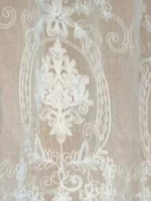1PC Rod Pocket Window Decoration Short Sheer Curtain, Light Filtering French Style Window Sheer Curtain, Window Valance Half Curtain - White - View 17