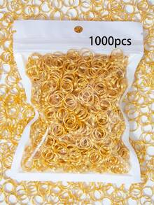 30/100/500/1000pcs/Set Cincin Lompat Terbuka Stainless Steel Emas 8mm, Cincin Lompat yang Dapat Digunakan Kembali, Cincin Lompat Terbuka untuk Pembuatan Perhiasan, Konektor O-Ring DIY untuk Perlengkapan Perhiasan, Grosir Komponen Material Perhiasan - Cincin Ganda Emas - View 13