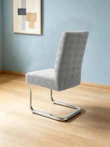 1PC,Snowflake Pattern, Solid Color, L-Shaped Chair Cover, Household Items, Nordic Modern Style, Simple And Multi-Functional, Integrated Design, Stool Cover, Chair Cover Hood, Suitable For Living Room, Dining Room And Home Decoration - Light Grey - View 5